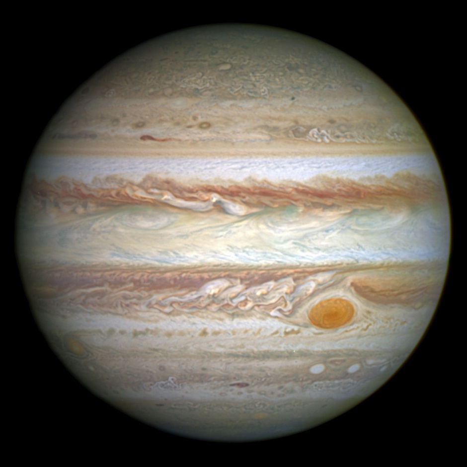 Real image of Jupiter, one of the brightest planets visible from Earth.